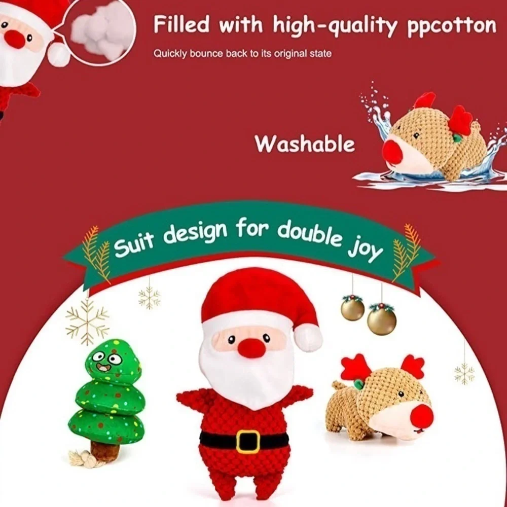 Whistle Pet Christmas Dog toys set of three